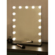 Mirror insled make-up mirror with light bulb mirror girls dormitory desktop large intelligent supplementary light desktop 9 light bulbs three-color light + stepless dimming (cool black plug-in model)