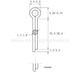 Ji Litian GB91 galvanized split pin hairpin pin latch pin U-shaped pin M1m1.5m2m3m4m5m6m8m10m12 M2*16