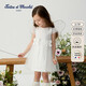 TARTINE ET CHOCOLAT French Chocolate Children's Clothing 26 Spring New Girls Mesh Vest Dress Ivory White One Size 110/4A