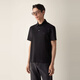 Zegna men's spring and summer new black cotton short-sleeved Polo shirt black 46 (XS/S)