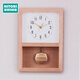 NITORI Yideli Home Furnishing Living Room Desktop Modern Simple Home Bedside Clock Solid Wood Pendulum Clock Dram Natural Color