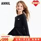 Annil children's clothing girls' long-sleeved dress 2026 spring new style black 110