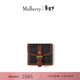 MULBERRY Gift/Roxanne Multi-Card Slot Wallet Card Holder Black and Cognac Brown