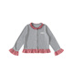INSBOBO children's clothing girls' coats children's sweaters 2026 new style girls lace tops good-looking clothes spring gray 110