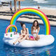 Miruo Grand flotteur de nuages ​​gonflables épais sur le lit d'eau arc-en-ciel chaise salon de natation