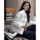 Demana Vanilla 95 Goose Down Winter Wrinkle Lapel Lapel Splicing Slimming Tibetan Down Jacket Women's Premium Feel