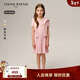 Teenie Weenie Kids 26 years new girls college woolen lapel short-sleeved dress pink 165cm