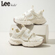 Lee Children's Shoes Spring New Children's Mesh Daddy Shoes Girls' Thick-soled Running Shoes for Boys and Girls Beige 26 Recommended Foot Length 157mm