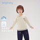 JELLYBABY 2026 spring new product boy T-shirt versatile top spring print solid color simple 6-year-old boy clothes children blue 90