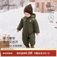 Babylove baby jumpsuit winter thickened quilted clothes going out hooded hooded three-proof baby warm cotton clothes winter clothes