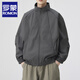 ROMON American stand-up collar deconstructed splicing jacket for men 2026 spring and autumn new trendy loose casual versatile cold-proof jacket Yunshuang White S 80-105Jin Jin equals 0.5 kg