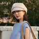 Siggi beret women's spring and summer anti-UV hat Japanese solid color face-showing little painter hat octagonal hat women's hat