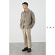 a.b.x Winter heavyweight full wool lapel workwear large pocket double-sided nylon jacket men's loose thickened tweed jacket light coffee M/170