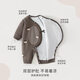 JOYNCLEON baby jumpsuit winter quilted warm robe newborn baby clothes winter infant pajamas romper milk tea powder star 52cm 0-1 month recommended weight 2-3.4kg