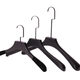 Shantou Lincun Clothing Store Men's and Women's Non-Slip Wooden Clothes Support Trouser Clips Custom Wedding Dress Wholesale Black Solid Wood Clothes Hanger Black_W-04 Women's Black Wood 1 pc