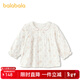 BALABALA Shopping mall same style BALABALA baby shirt baby top girls 2026 new baby doll shirt sweet and cute white tone 00311 73