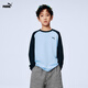 Puma (PUMA) Puma children's clothing 2026 spring new children's long-sleeved T-shirt round neck top trendy and comfortable ocean blue 80101 140
