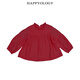 Happyology British girls' shirt long-sleeved linen children's clothing baby autumn top children's shirt