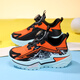 Chiyun Boys' Shoes 2026 Autumn and Winter Waterproof Leather Children's Sports Shoes Lightweight Medium and Large Children's Running Shoes Black Orange 31