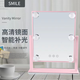 Large desktop lighted beauty mirror square LED light bulb mirror princess mirror beauty makeup mirror smart small 6 lights white plug-in 25*30 cm