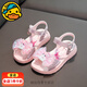 G.duck Little Yellow Duck Girls Sandals New Children's Princess Sandals Soft Soled Shoes 4-12 Years Old Little Girls Bow Tie Primary School Students Pink 2719 26 Inner Length 16.5cm