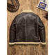 Xiaohongshu American retro original ecological sheep fur all-in-one B3 flight suit for men winter warm genuine leather brown L recommended 120Jin Jin equals about 0.5kg