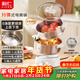 Liven Xiaogangren electric hot pot 304 stainless steel electric cooking pot split type small electric pot for 2-3 people 3 liter small pot 0 coating electric steamer electric heating pot with steamer DHG-J368