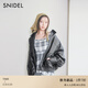 SNIDEL2025 autumn and winter new product versatile lapel retro loose imitation leather jacket SWFJ254153 black one size (F)