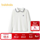 Balabala children's clothing girls T-shirt children's 2025 spring long-sleeved tops versatile shopping mall same style 202125100004