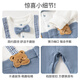 Banxidi baby clothes, spring clothes, infant jumpsuits, boys' men's romper, fake two-piece overalls, going out, blue 80cm