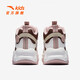 ANTA Children's Synthetic Leather Shoes for Girls and Big Kids 2025 Autumn and Winter New Brownie Velvet Warm Sports Shoes for Snow Chestnut Brown/Sea Pink/Ivory White-2 38