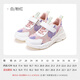 Fuluo Mi Girls Fashionable Versatile Mesh Sports Shoes Spring and Autumn Single Mesh Fashion Running Shoes Comfortable Children's Shoes Students White/Pink 35