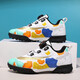 Feelaces Children's Rotary Button Schnürfußballschuhe Trainingschuhe TF gebrochene Nägel Jungen und Mädchen Mittelschüler Künstliche Gras-Sneaker 9893 Weiß 30