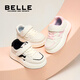 Belle Children's Shoes Children's Shoes Girls' Sports Shoes 26 Spring and Autumn New Campus White Shoes Boys and Children's Casual Shoes Black 27 (Recommended Foot Length 162-168mm)
