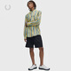 Fred Perry Men's Vertical Striped Long Sleeve Shirt 2026 Spring New Fashion Personalized Color Striped Shirt Yellow YEX M
