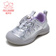 Fuluomi girls outdoor casual shoes spring new fashion sequin cool sports casual shoes comfortable running shoes silver purple 26