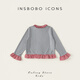 INSBOBO children's clothing girls' coats children's sweaters 2026 new style girls lace tops good-looking clothes spring gray 110