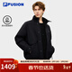FILA FUSION Fila trendy brand cotton jacket for men 2026 spring new fashion casual loose warm jacket black-BK M 170/92A/M