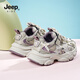 Jeep children's sports shoes 2026 spring new thick-soled dad shoes mesh breathable functional running shoes for boys and girls Mi Purple 26 Shoe inner length 16.6cm