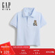 GAP Boys 2026 Spring New Cotton Bear Embroidered Short-Sleeved POLO Shirt Children's Clothing US Version 871980