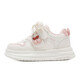BOBDOG children's shoes, girls' sneakers, girls' 2026 spring new casual low-top campus white shoes, children's sports shoes, rice/fruit powder 30, suitable for feet length 17.6CM