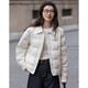Demana Vanilla 95 Goose Down Winter Wrinkle Lapel Lapel Splicing Slimming Tibetan Down Jacket Women's Premium Feel