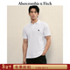 Abercrombie & Fitch Classic POLO Little Elk Pattern Men's 25 Summer American Commuting Short-Sleeved T-Shirt White L (180/108A)