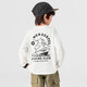 Duojia Class A Standard Children's T-shirt Spring and Autumn Adventure Bear Fun Long Sleeve Boys Casual Cotton Breathable Top Fashion White 110