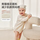 Wei Shi Muni baby long-sleeved bodysuit spring and autumn baby warm jumpsuit baby clothes type a boneless khaki rose pink 59cm