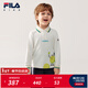 FILA children's clothing long-sleeved 2026 spring new boys' POLO shirt cloud white-WT 105