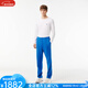 Crocodile (LACOSTE) exquisite and comfortable piqué cotton men's versatile French Paris color-blocked pants men's sweatpants and sweatpants XH1412 Blue S - 3
