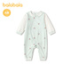 Balabala shopping mall same style Balabala children's clothing baby jumpsuit 2025 new spring baby crawler suit fake two pieces green tone 00344 66cm
