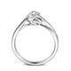 AVHE platinum diamond ring PT950 Angel's Kiss twisted arm ring cultivated diamond wedding gift to send Chinese Valentine's Day platinum D color 30 points cultivated diamond - Platinum Angel's Kiss No. 9-20 circle can be remarked