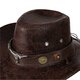 Cowboy hat cow head belt rivet jazz hat men and women spring, summer and autumn outdoor travel visor big brim Tibetan western camel M (56-58cm)
